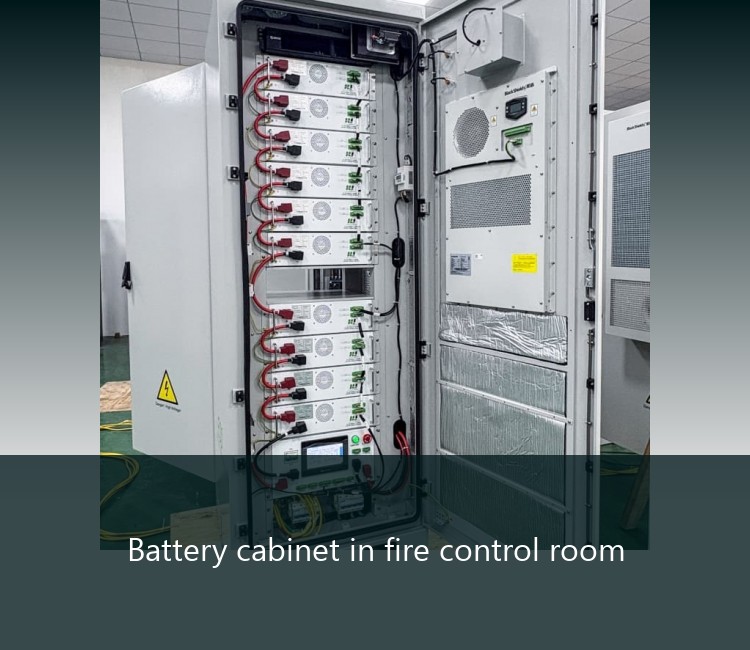 Battery cabinet in fire control room