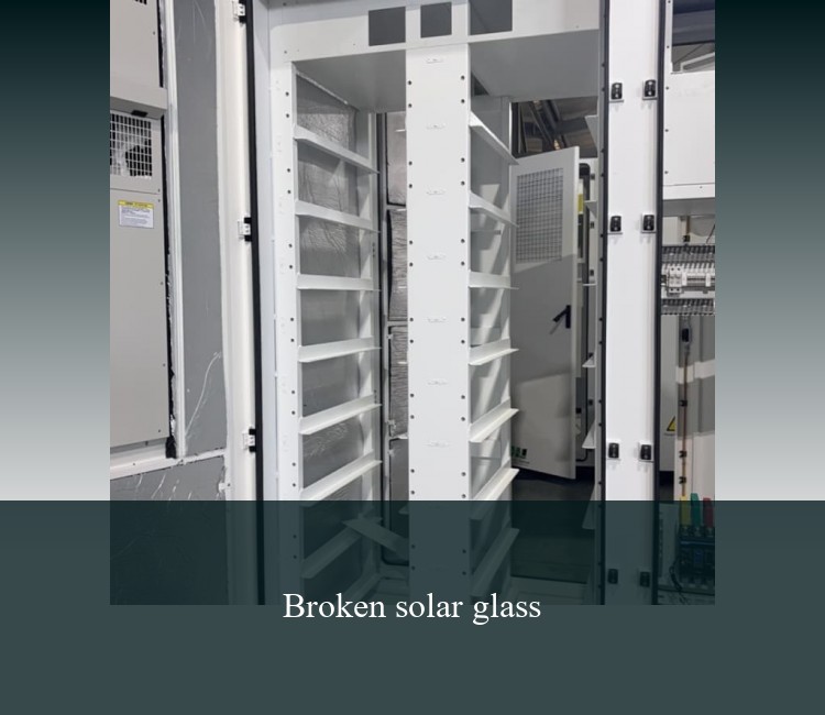 Broken solar glass
