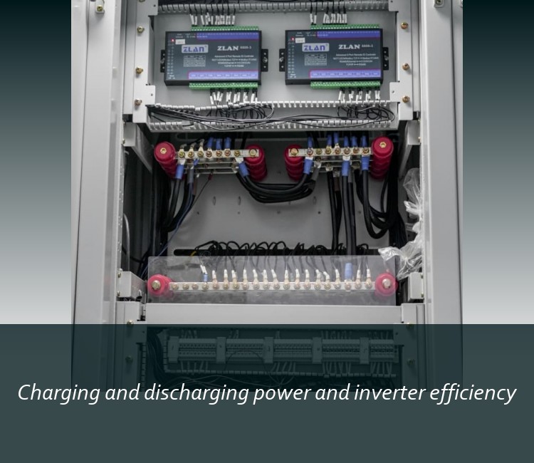 Charging and discharging power and inverter efficiency