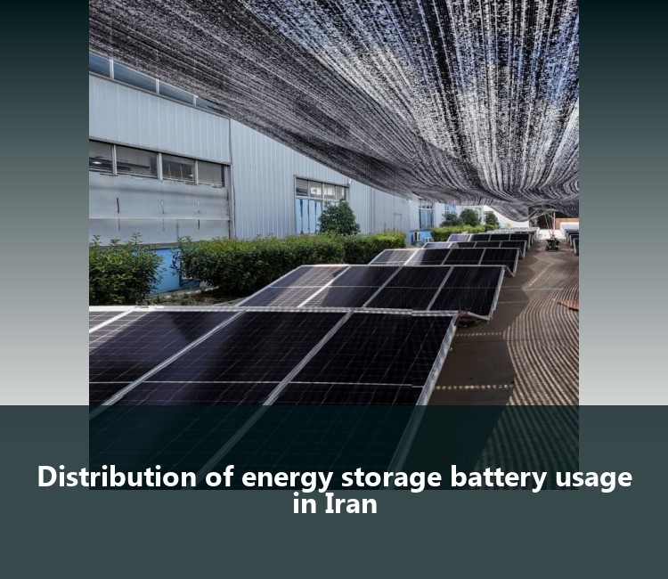 Distribution of energy storage battery usage in Iran