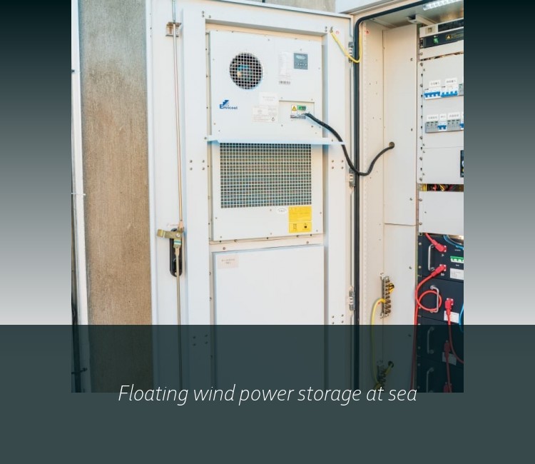 Floating wind power storage at sea