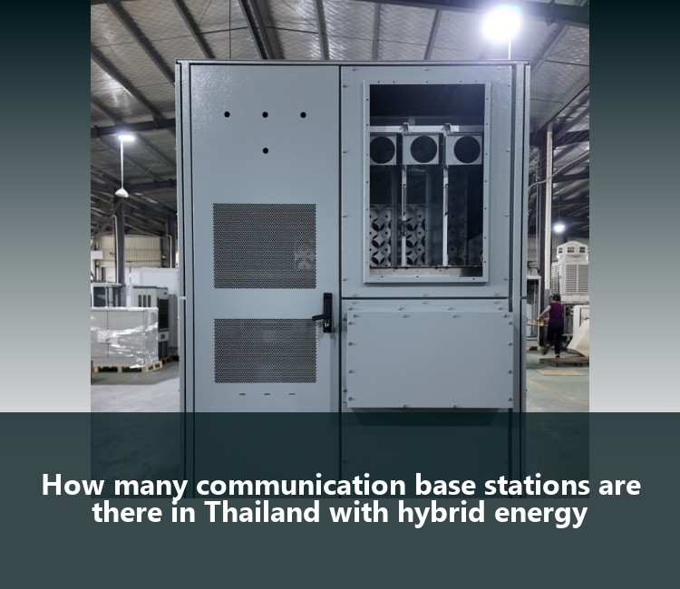 How many communication base stations are there in Thailand with hybrid energy