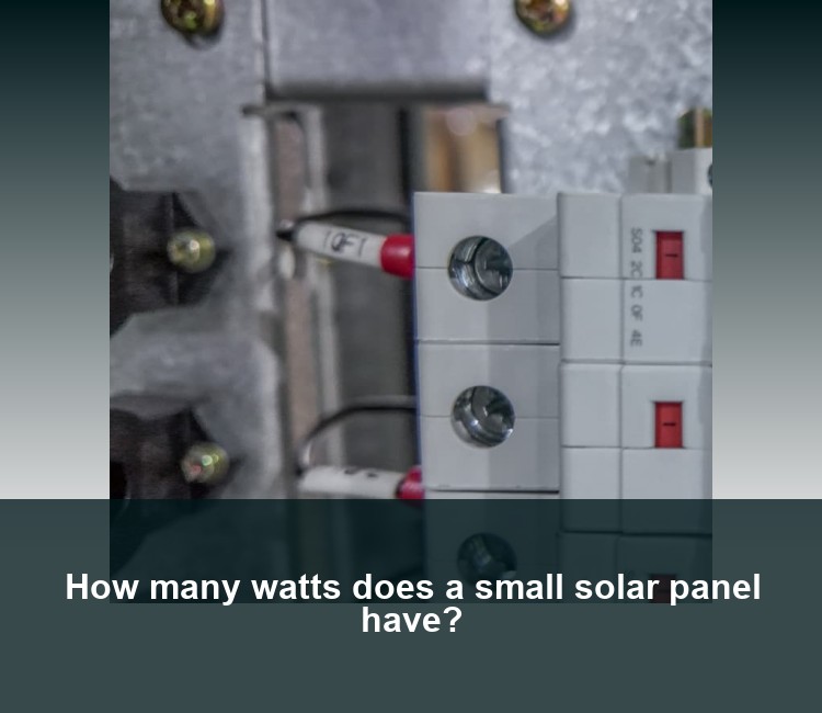 How many watts does a small solar panel have?