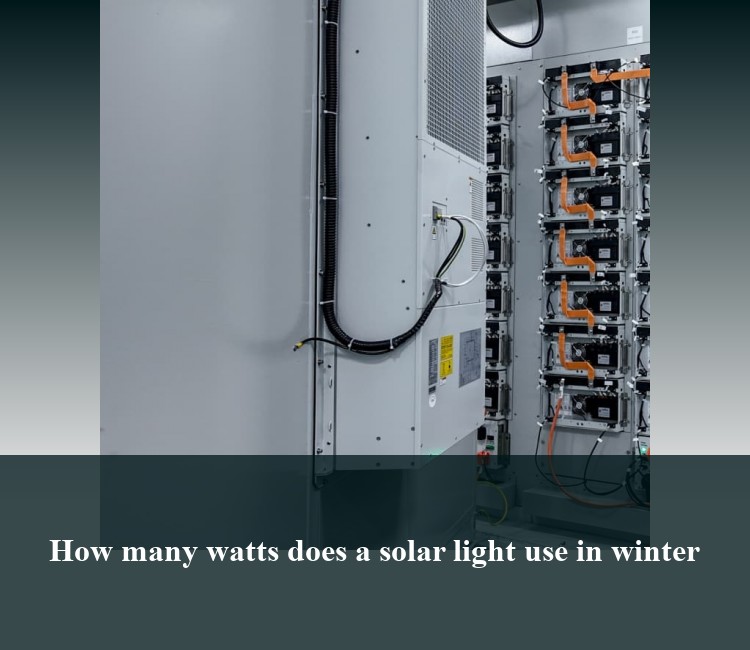 How many watts does a solar light use in winter