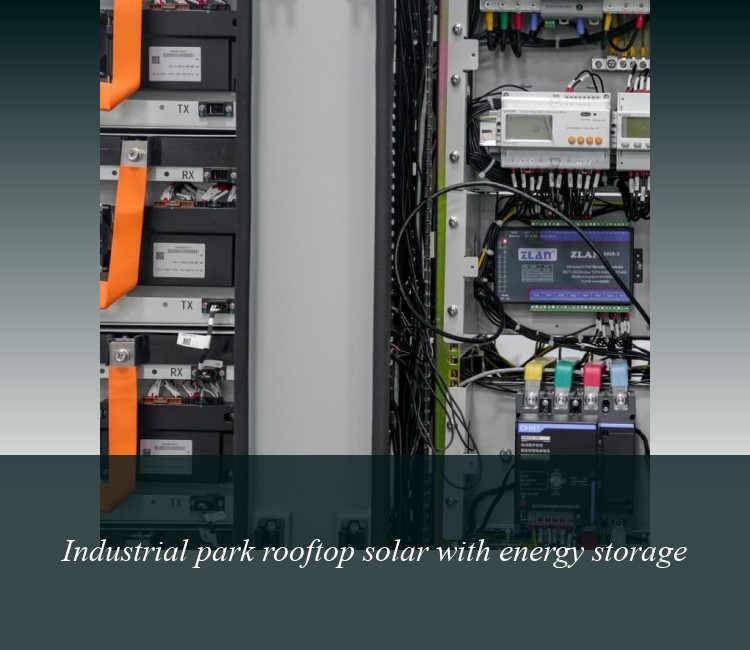 Industrial park rooftop solar with energy storage