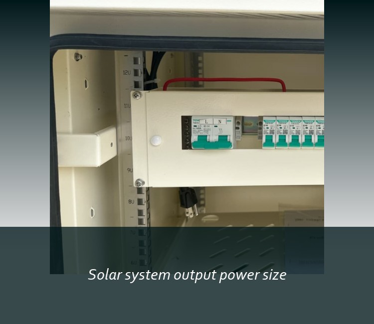 Solar system output power size