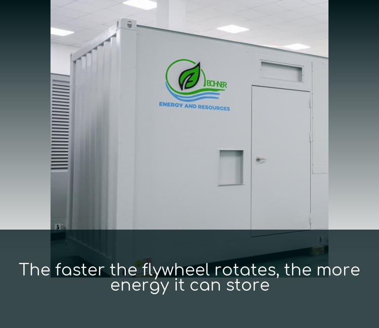 The faster the flywheel rotates, the more energy it can store