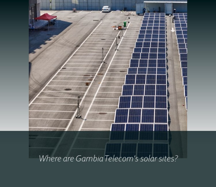 Where are Gambia Telecom's solar sites?