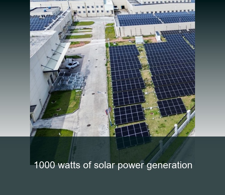 1000 watts of solar power generation