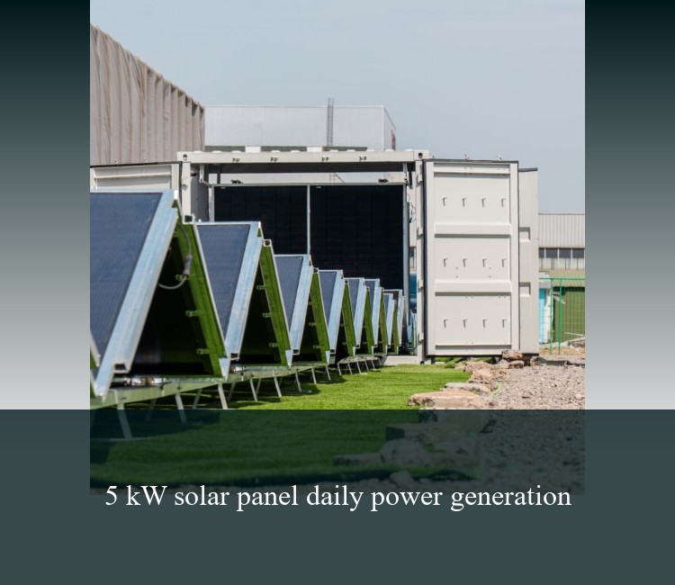 5 kW solar panel daily power generation