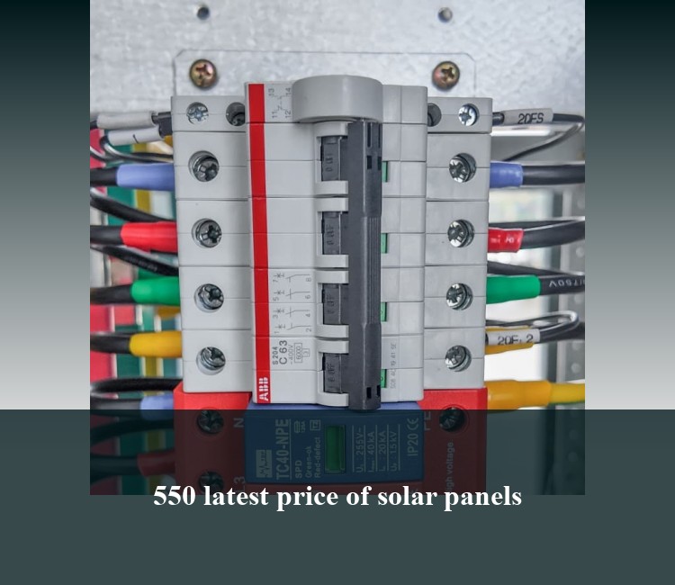550 latest price of solar panels
