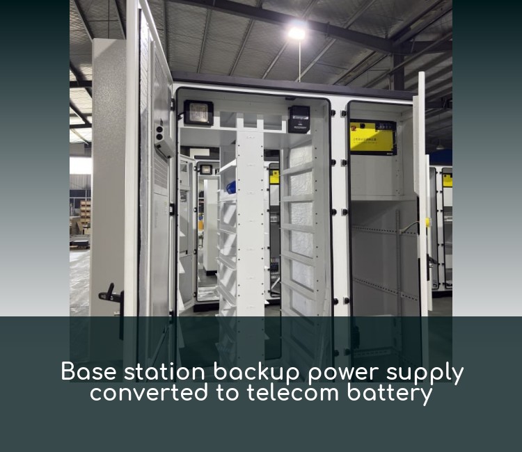 Base station backup power supply converted to telecom battery