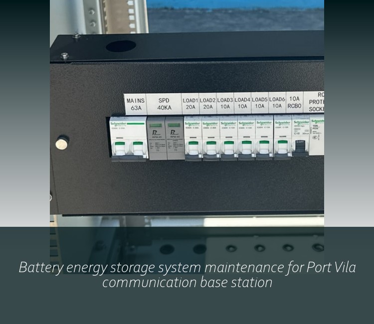 Battery energy storage system maintenance for Port Vila communication base station