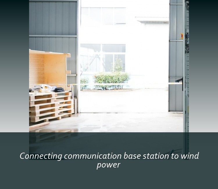 Connecting communication base station to wind power