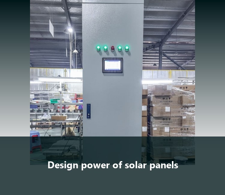Design power of solar panels