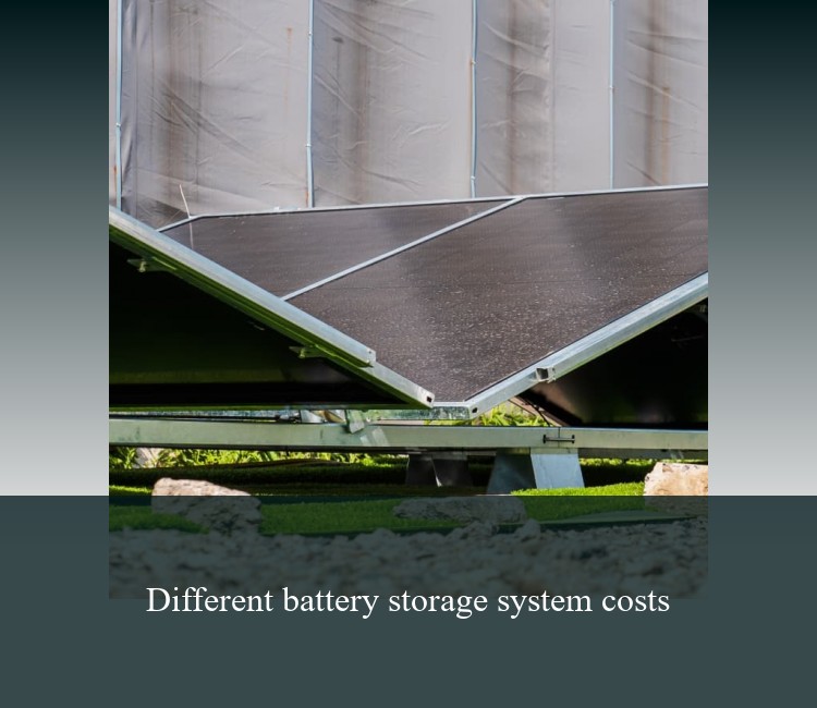 Different battery storage system costs