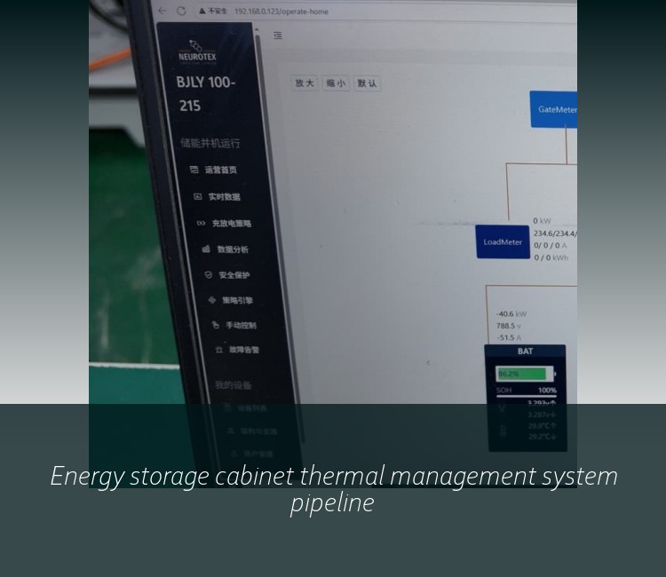 Energy storage cabinet thermal management system pipeline
