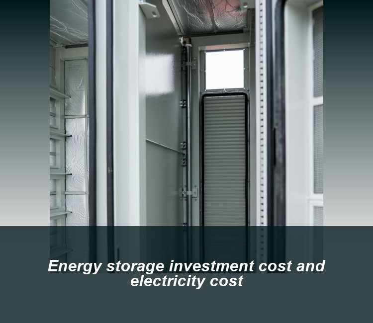Energy storage investment cost and electricity cost
