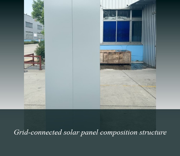 Grid-connected solar panel composition structure