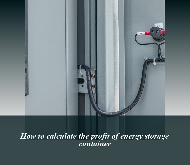 How to calculate the profit of energy storage container