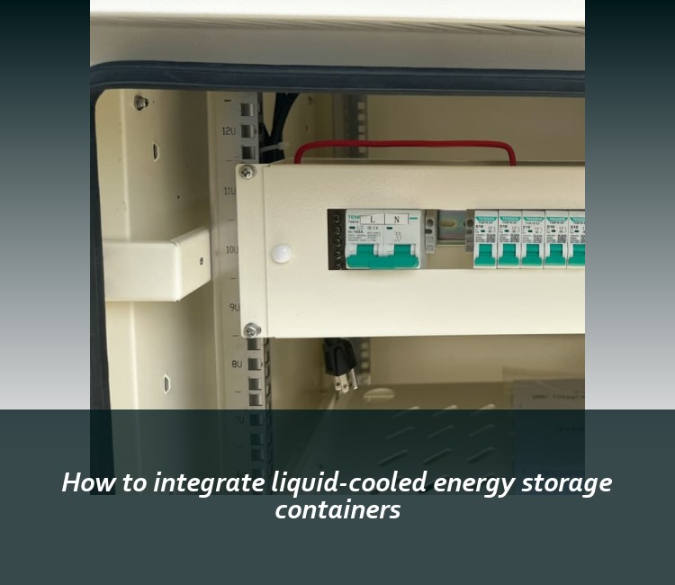 How to integrate liquid-cooled energy storage containers