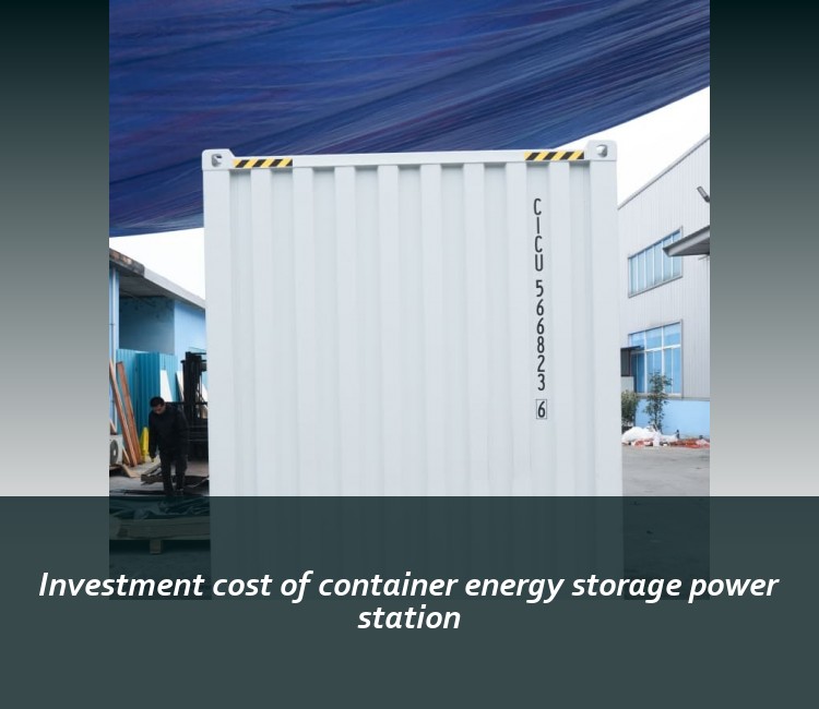 Investment cost of container energy storage power station