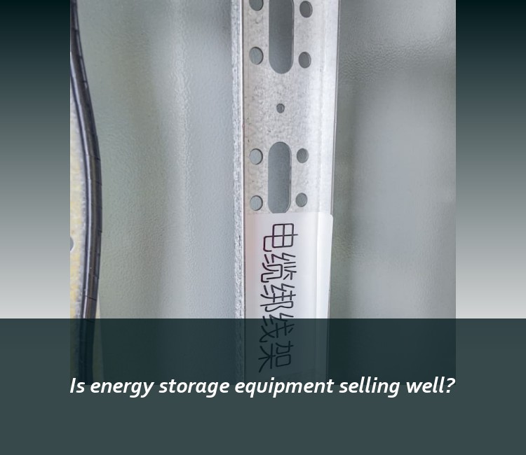 Is energy storage equipment selling well?