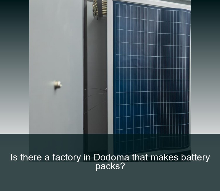 Is there a factory in Dodoma that makes battery packs?