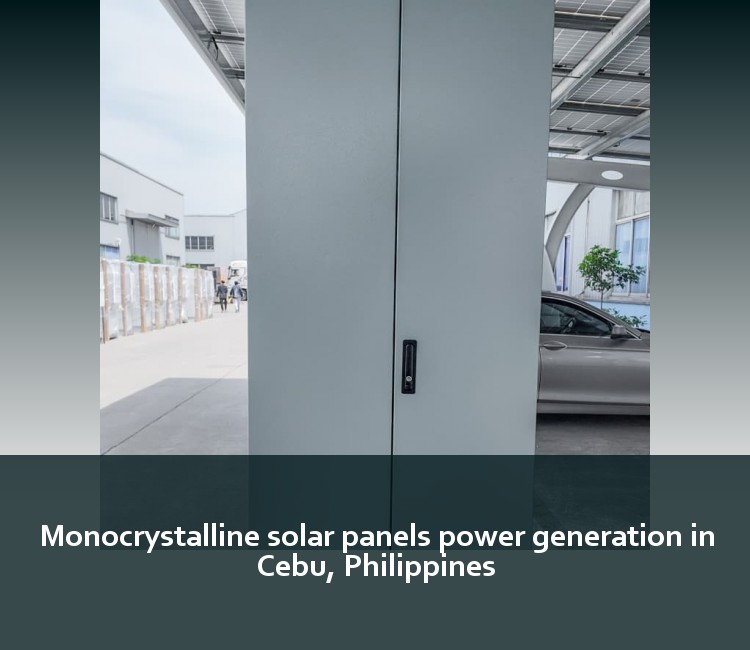 Monocrystalline solar panels power generation in Cebu, Philippines