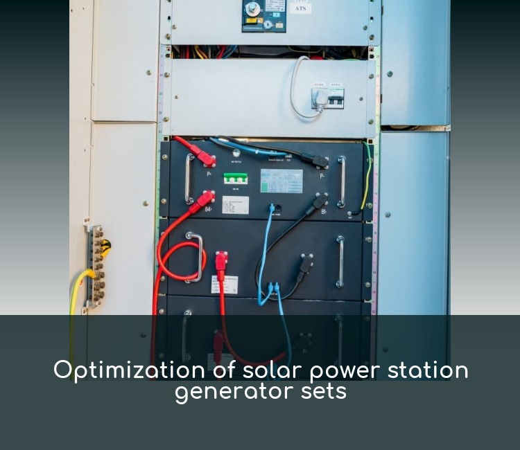Optimization of solar power station generator sets