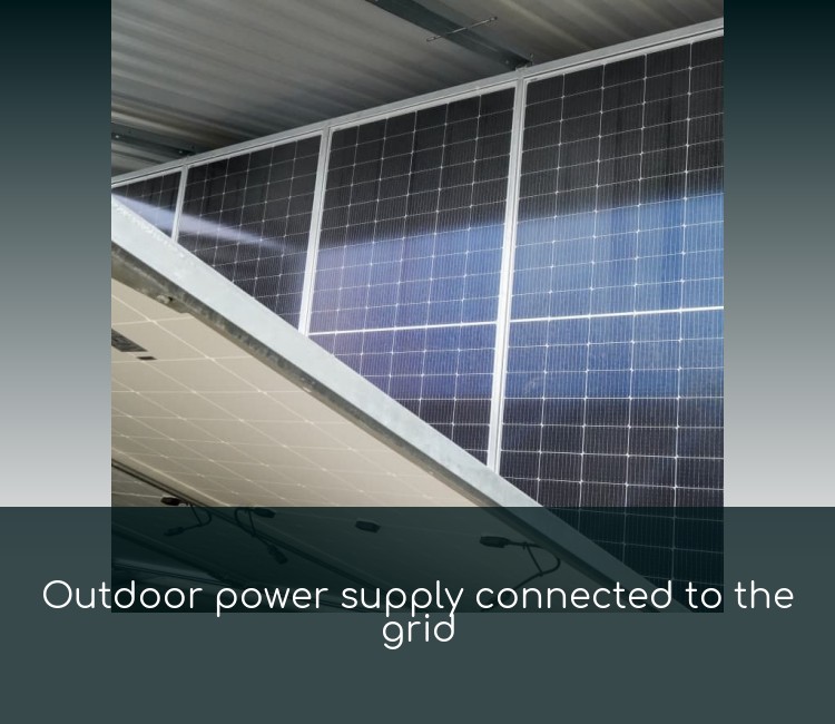 Outdoor power supply connected to the grid