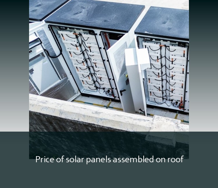 Price of solar panels assembled on roof