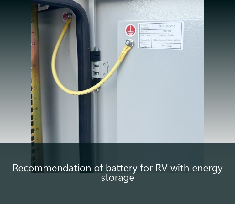Recommendation of battery for RV with energy storage