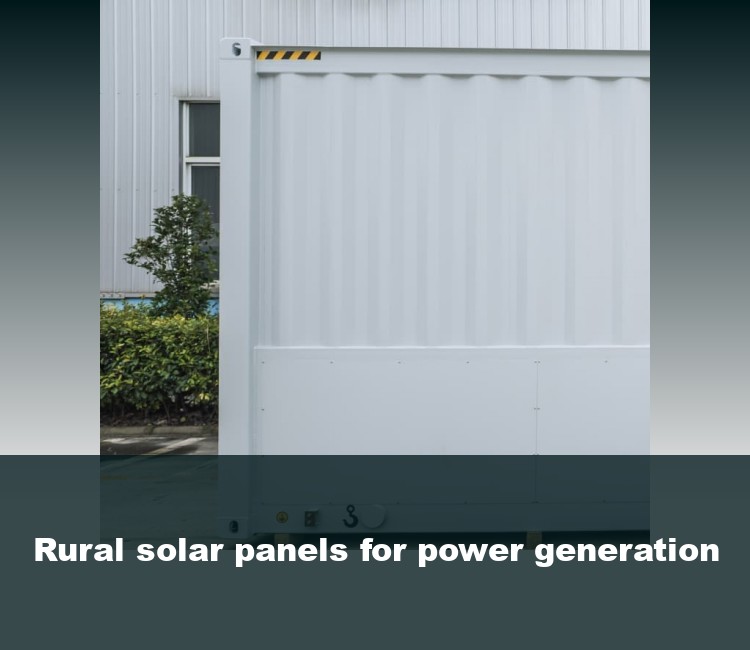 Rural solar panels for power generation