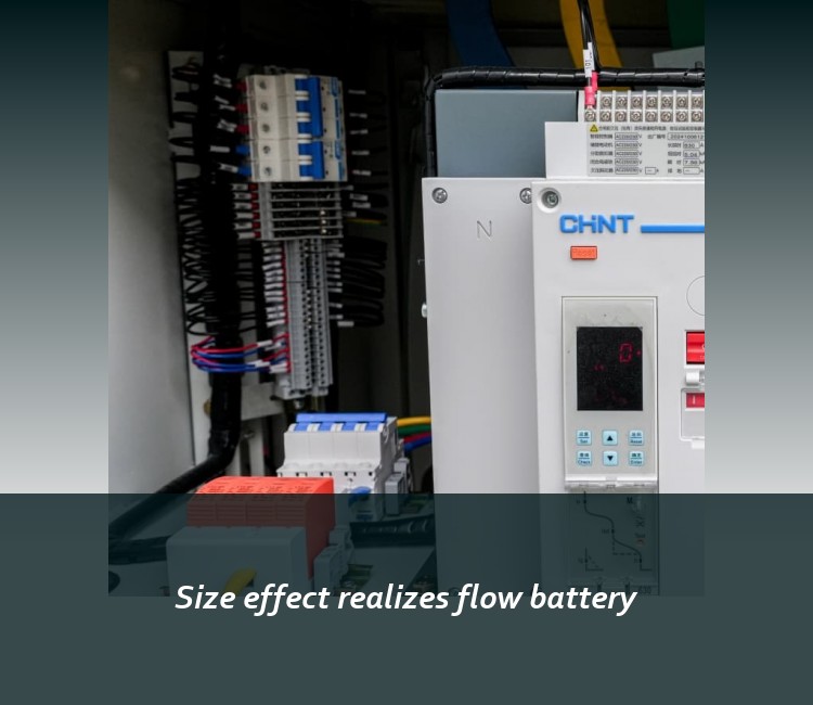 Size effect realizes flow battery