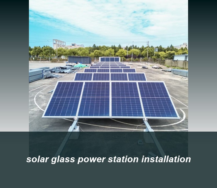 solar glass power station installation