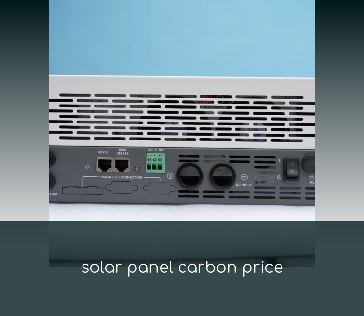 solar panel carbon price
