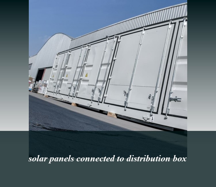 solar panels connected to distribution box