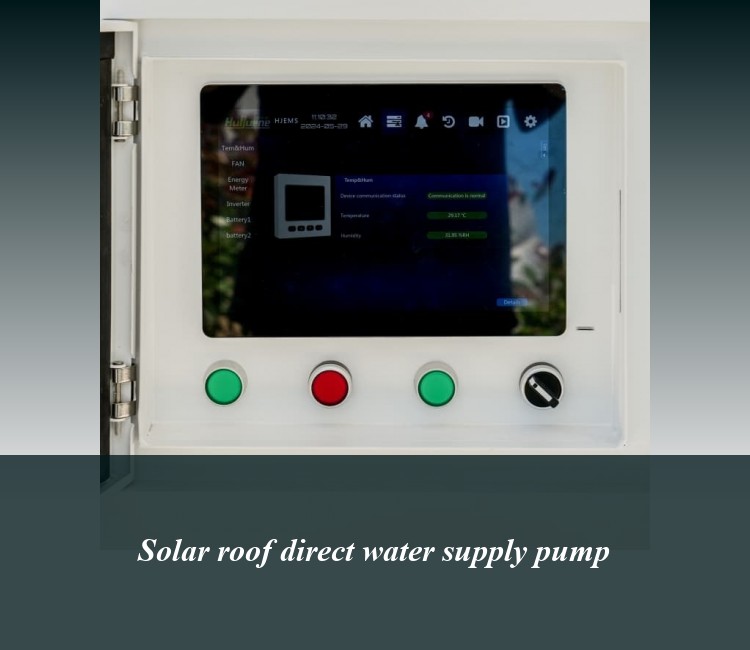 Solar roof direct water supply pump