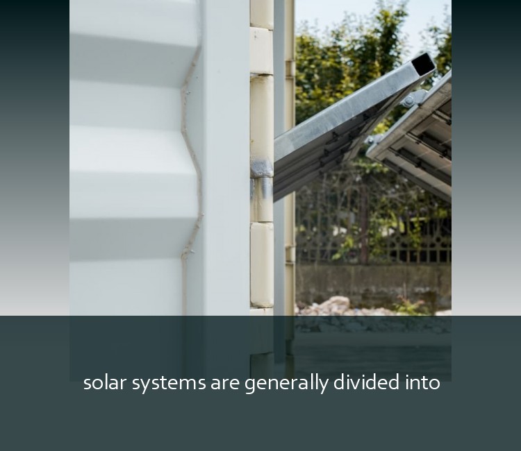 solar systems are generally divided into