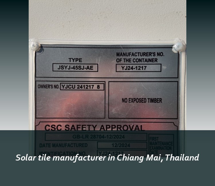 Solar tile manufacturer in Chiang Mai, Thailand