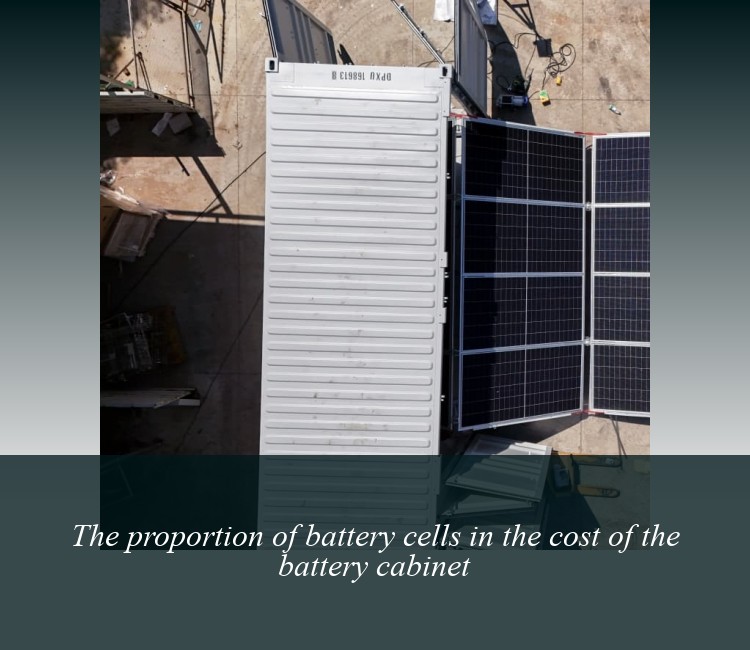 The proportion of battery cells in the cost of the battery cabinet