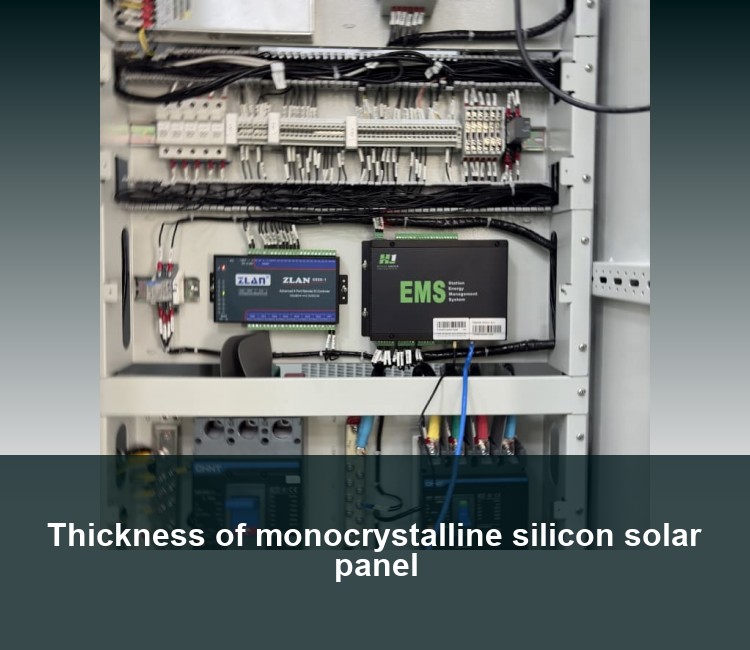 Thickness of monocrystalline silicon solar panel