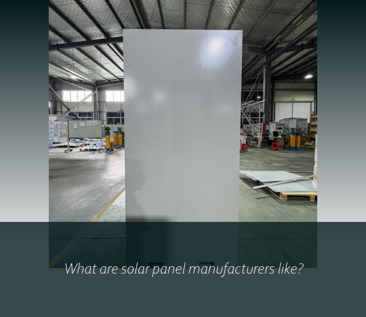 What are solar panel manufacturers like?