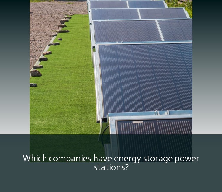 Which companies have energy storage power stations?