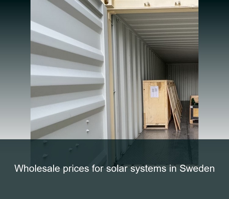 Wholesale prices for solar systems in Sweden