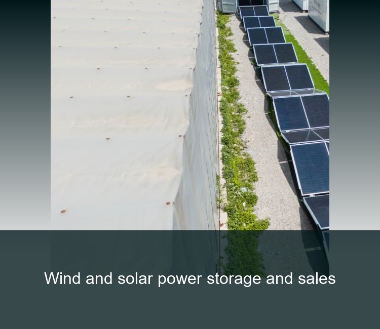 Wind and solar power storage and sales