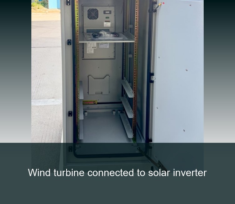 Wind turbine connected to solar inverter